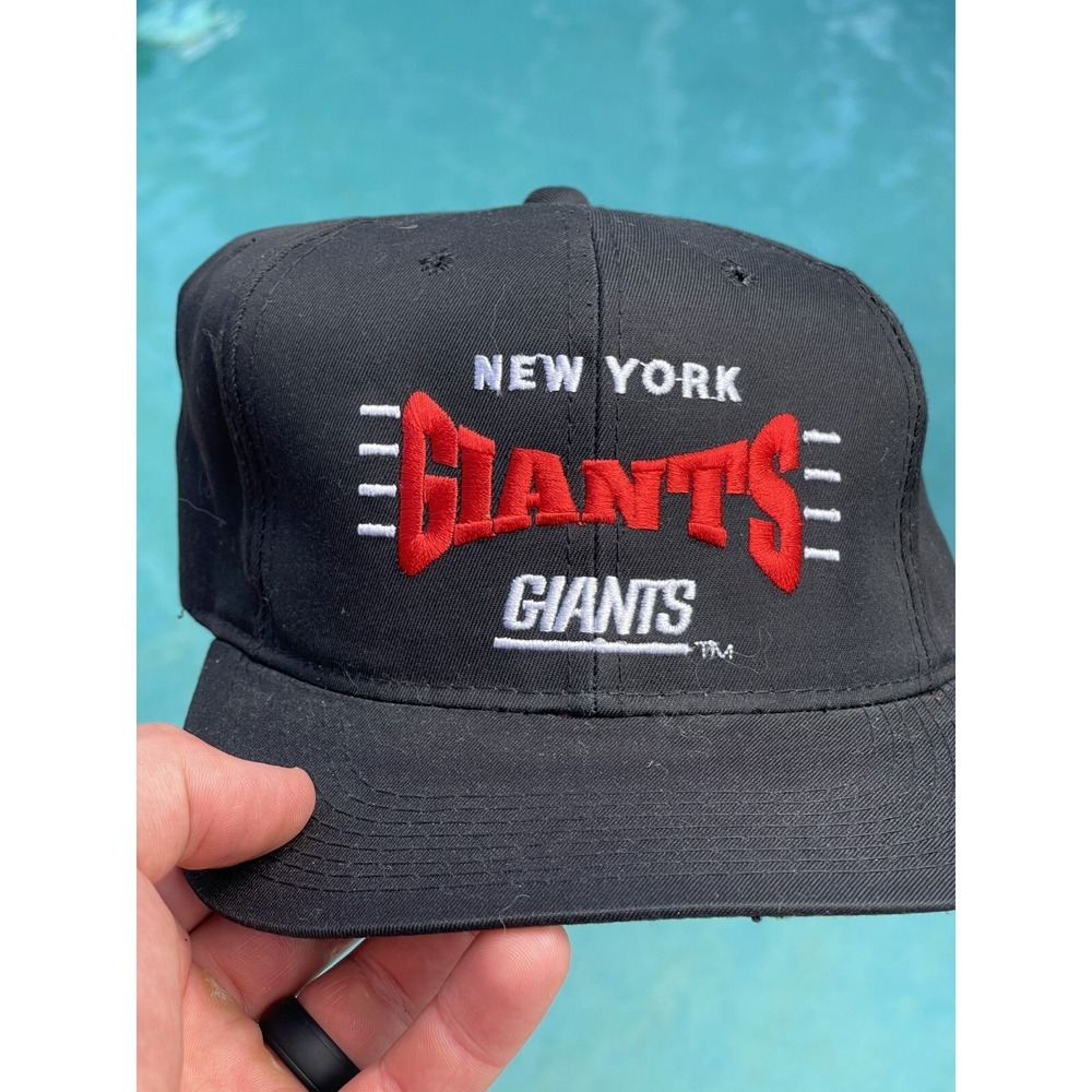 vintage 90s Giants New York Football Hat Unisex One Size Black Snapback KMG
